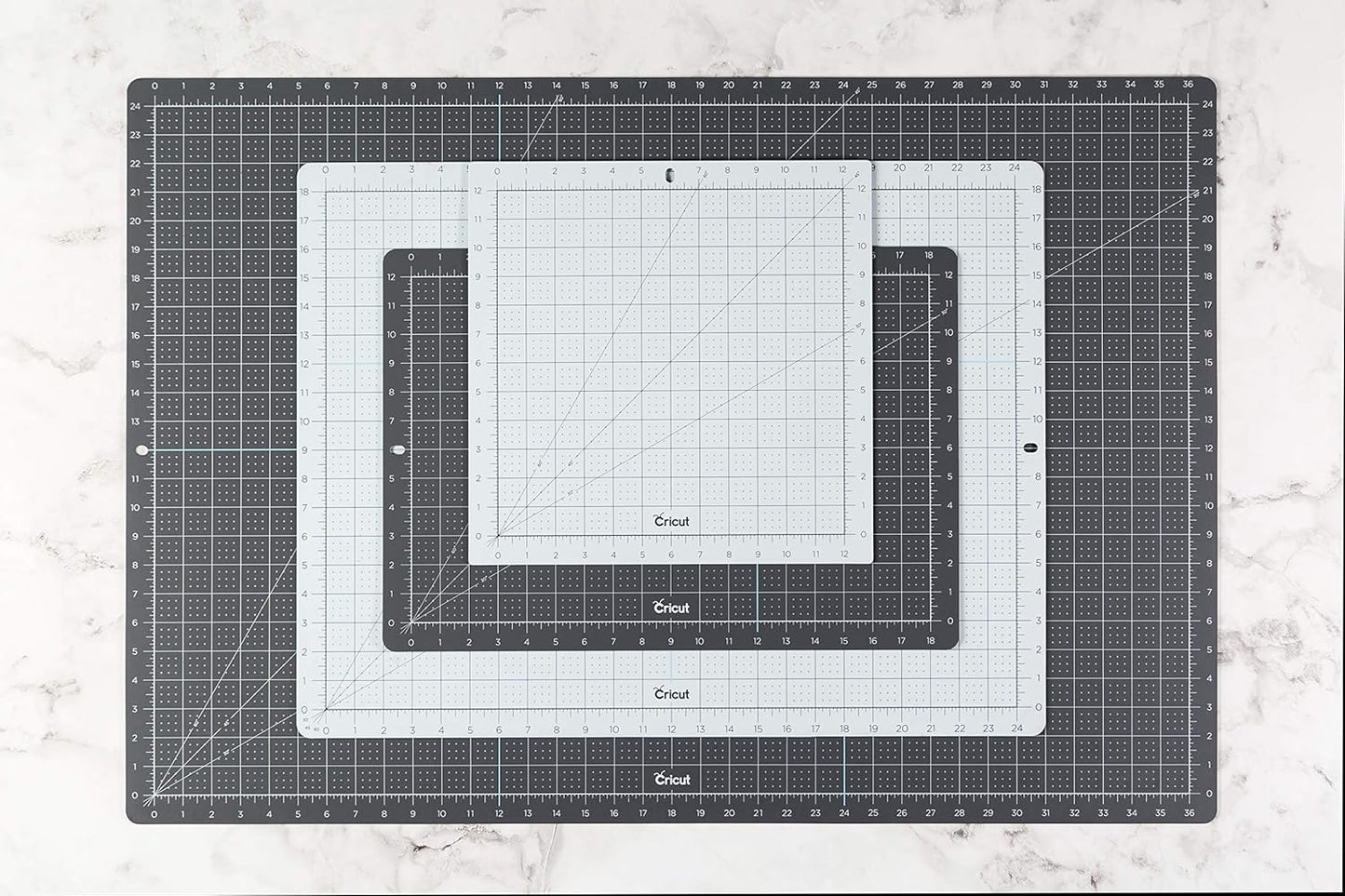 Cricut Self Healing Cutting Mat - Mat for use with TrueControl Knife, Rotary Cutter, Craft Knife, Xacto Knife - 12" x 12" [Blue]