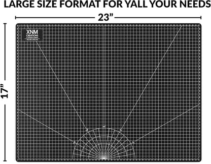 XNM Premium Self Healing Cutting Mat - 8 Inches by 11 inches - A4, 3 Layer Quality PVC Construction - Dual Sided, Imperial and Metric Grid Lines - Perfect for Cutting, Sewing, and Crafts