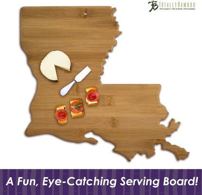 Totally Bamboo Oklahoma State Shaped Bamboo Serving and Cutting Board