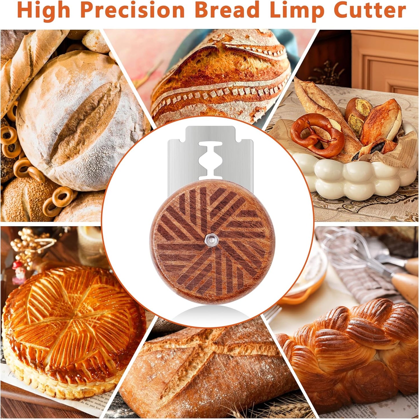 UFO Bread Lame Cutter for Homemade Sourdough,Bread Scorer Tool for Sourdough with 5 Blades and Storage Cover,Slashing Tool Bread Cutting Knife for Artisan Bread and Baguette Makers,Circle