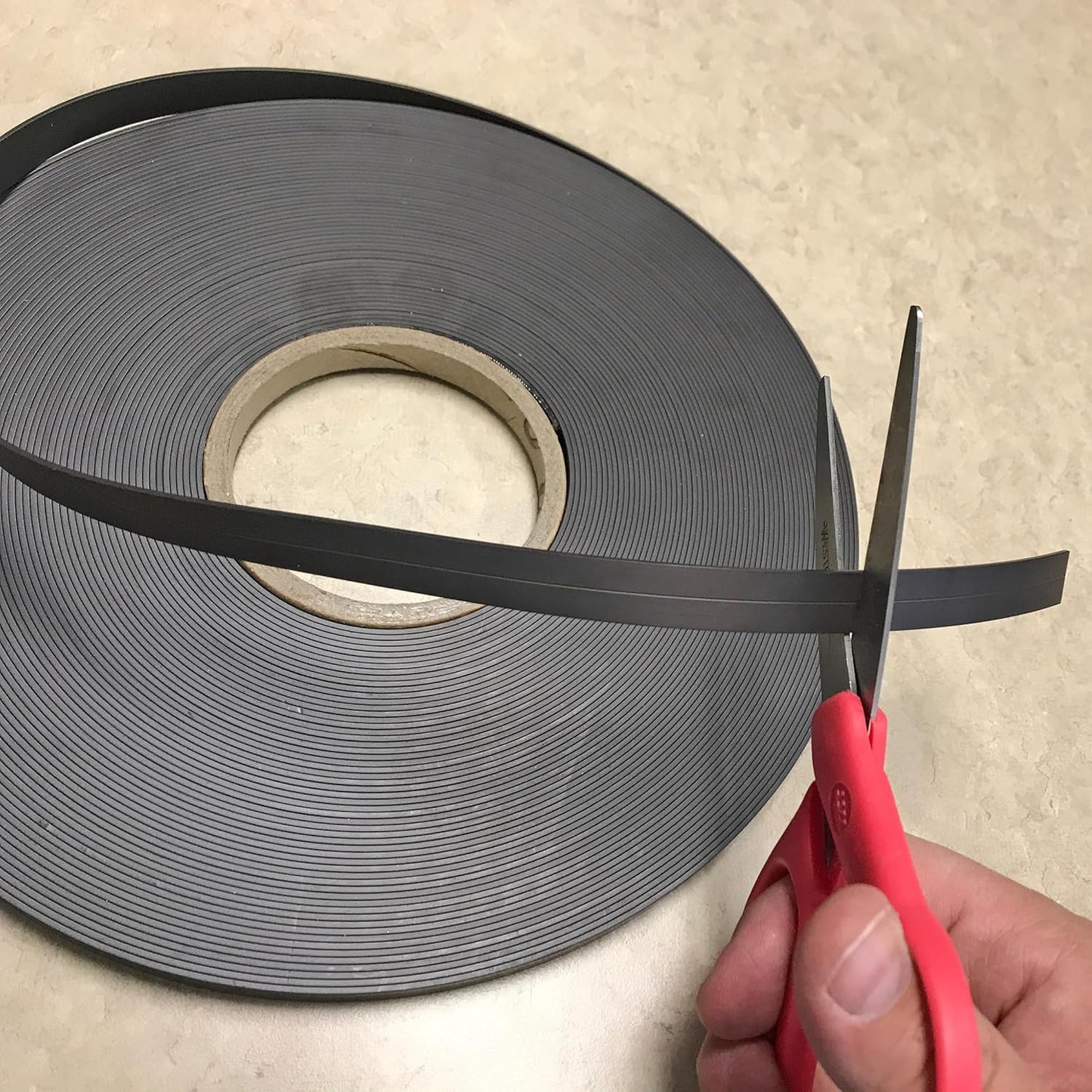 Master Magnetics Flexible Magnet Strip - One-Sided Magnetic Strip, Cuttable Magnet, 0.5" Wide, 0.06" Thick, 100 Feet, ZGN10PBX