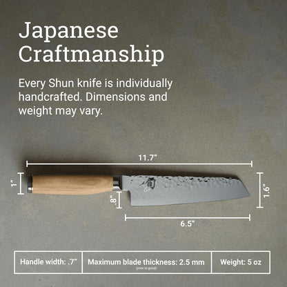 Shun Premier 6.5" Master Utility Knife, Handcrafted Japanese Knife, VG-MAX Core with Damascus Stainless Steel Cladding, Pakkawood Handle, Precision and Sharpness for Professional and Home Chefs