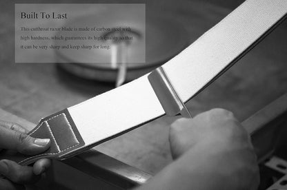 Grandslam Leather Strop for Straight Razor Sharpening and Smooth - Professional Straight Razor Knife Cowhide Dual Strop Yellow