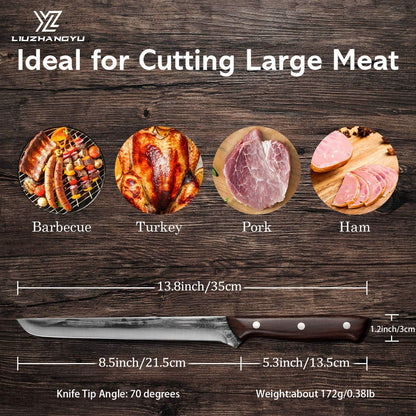 Waterboss,Japanese Sushi Chef Knife Salmon Knife Slicer Razor Sharp Sashimi Watermelon Knives, 5Cr15mov Stainless Steel Sashimi Yanagiba Knife, Maple Handle, 11.8inch (300mm)