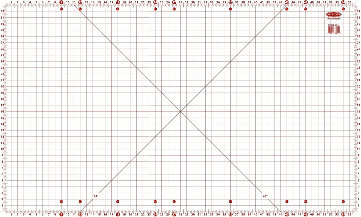 Sullivans USA Cutting Mat with grid (38233), 59 inch by 36 inch, for Sullivans Home Hobby Table