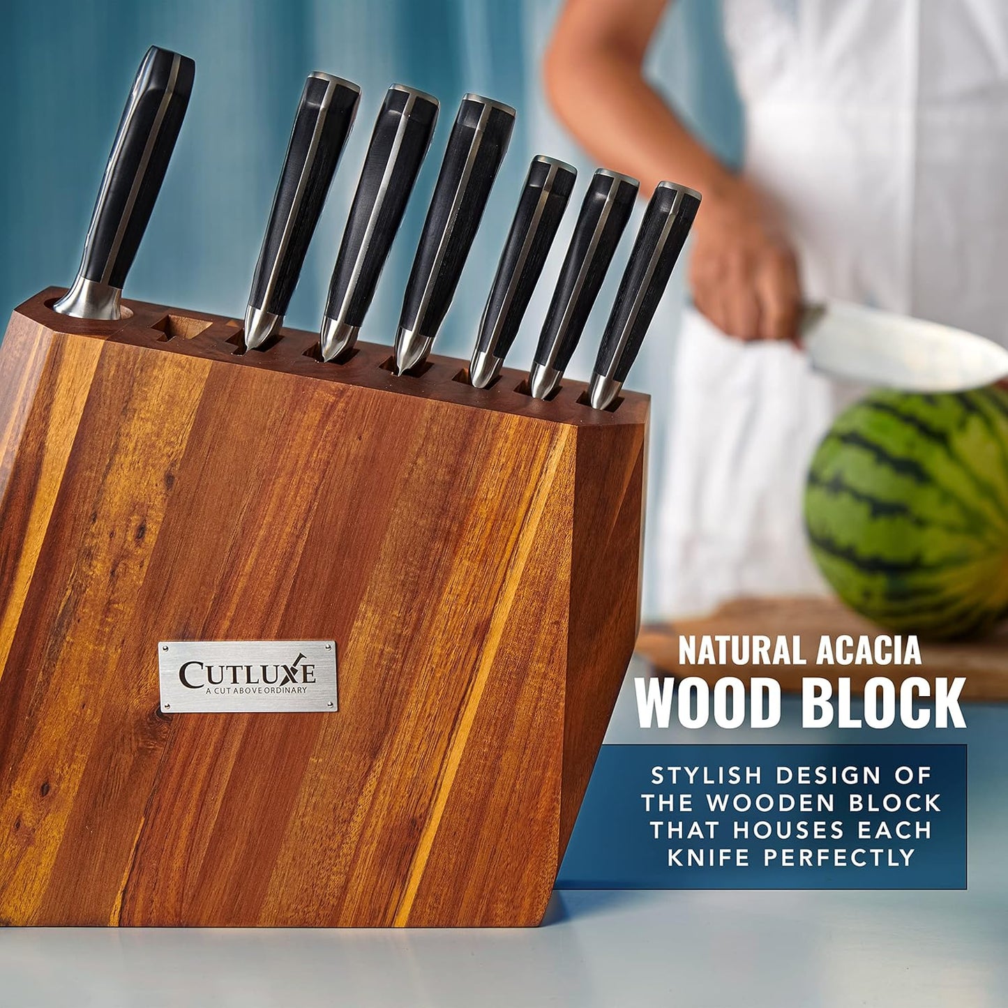 Cutluxe Chef Knife Set, 7 PCS Professional Chef's Knife Set – Razor Sharp German Steel, Full Tang, Ergonomic Handles – Artisan Series