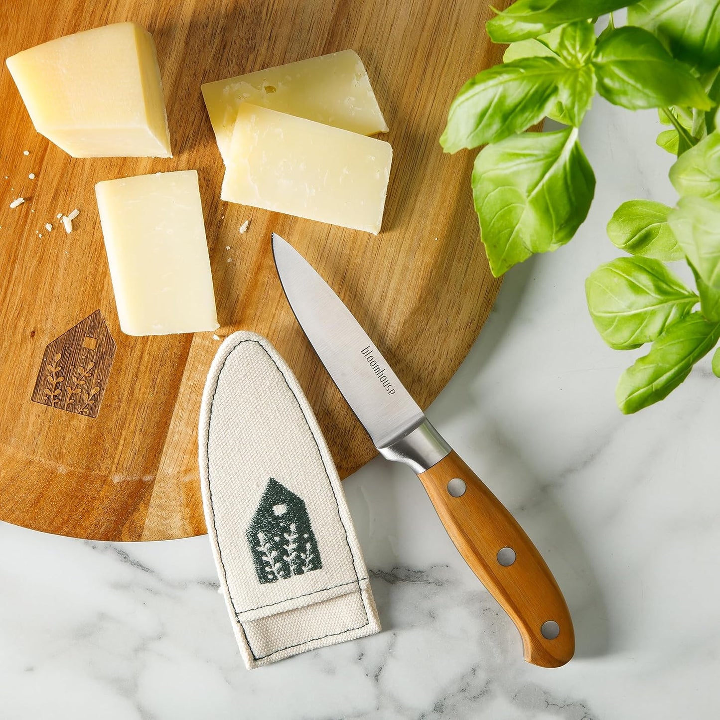 Bloomhouse - Two Time Oprah's Favorite Things Winner - 5" Utility Boning Kitchen Knife German Stainless Steel Blade w/Forged Italian Olive Wood Handle Full Tang for Meat Poultry & Precision Cutting