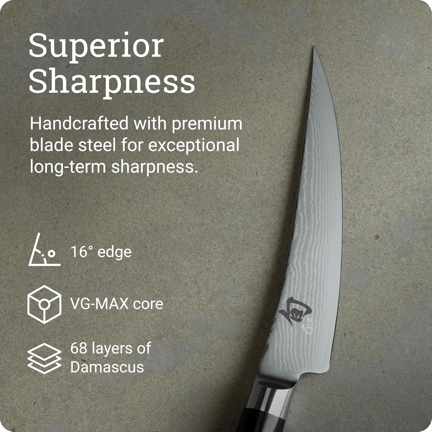Shun Classic Blonde 6" Boning & Fillet Knife, Handcrafted Japanese Curved Knife, VG-MAX Core with Damascus Stainless Steel Cladding, Pakkawood Handle, Meat & Fish Tool for Professional and Home Chefs