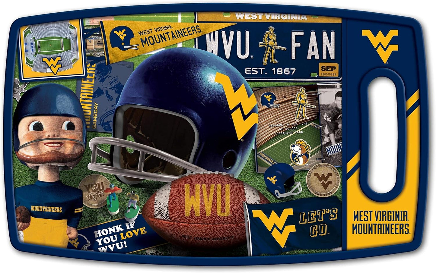 YouTheFan NCAA Retro Series Cutting Board - Colors B