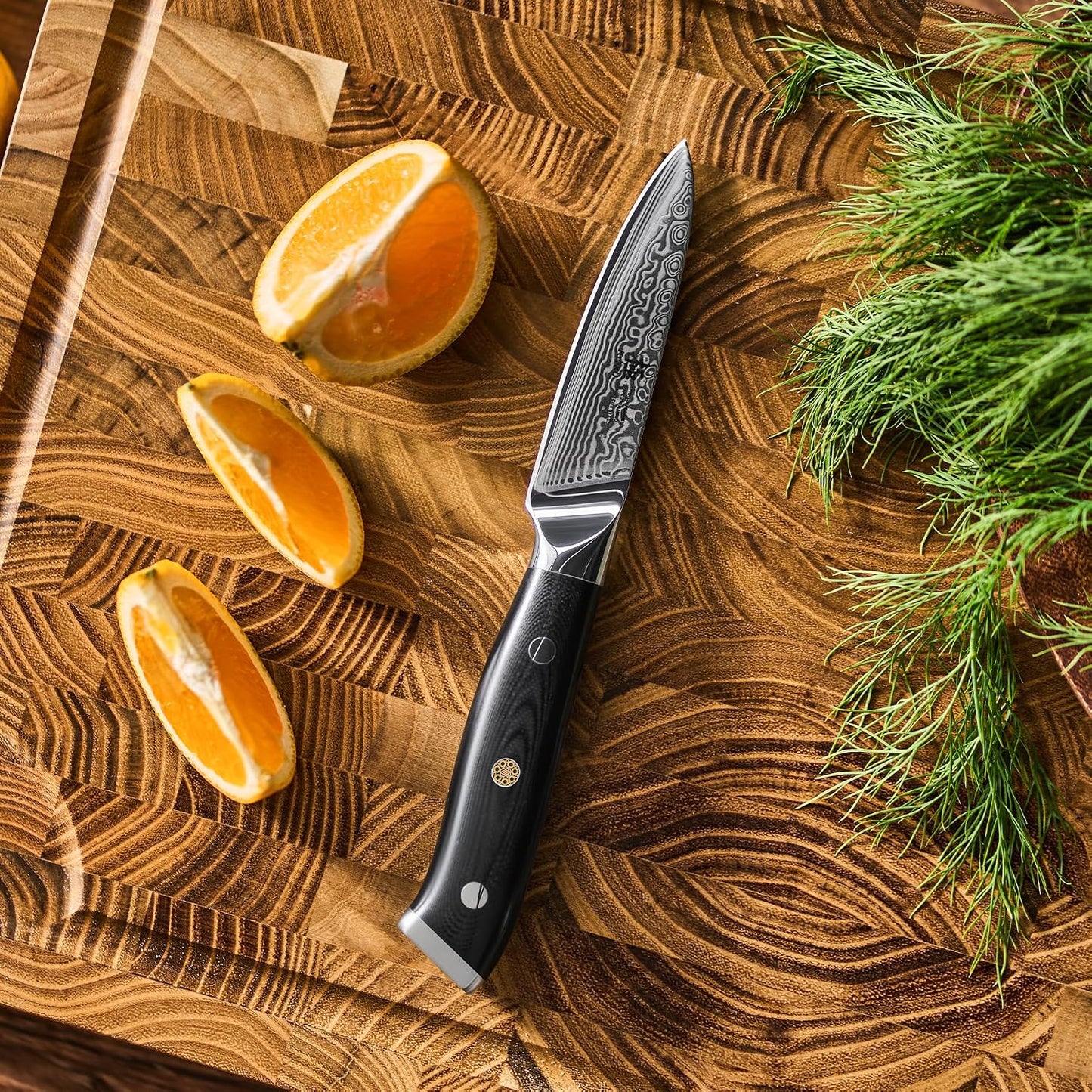 KYOKU Chef Knife - 8"- Shogun Series Japanese Style VG10 Steel Core Hammered Damascus Blade Kitchen Knife - with Sheath & Case