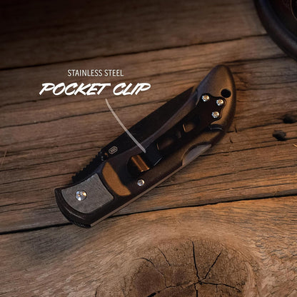 OUTDOOR EDGE 3.5" RazorLite EDC Knife. Pocket Knife with Replaceable Blades and Clip. The Perfect Hunting Blade for Skinning Deer. Blaze Orange with 6 Blades