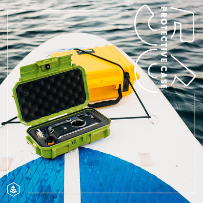 Evergreen 56 Waterproof Dry Box Protective Case with Pick & Pluck Foam - Travel Safe/Mil Spec/USA Made - for Cameras, Phones, Camping, Fishing, Hiking, Water Sports, Knives, Survival (Green)