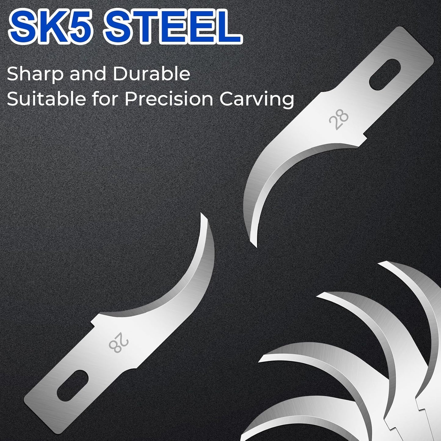 DIYSELF #2 Exacto Knife Blades, Exacto Replacement Blades, Hobby Knife Blade Refills with Storage Case, 150 Pack Art Knives Blade for Craft, Scrapbooking, Cutting (#2)