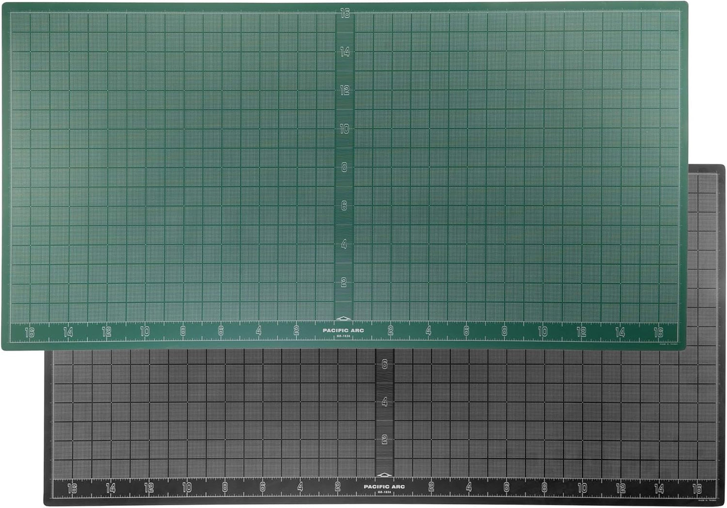 Pacific Arc Double Sided Self Healing Cutting Mat - Thick and Durable Vinyl Rotary Cutting Mat for Sewing & Scrapbook Paper Cutting Mat (09"x 12")