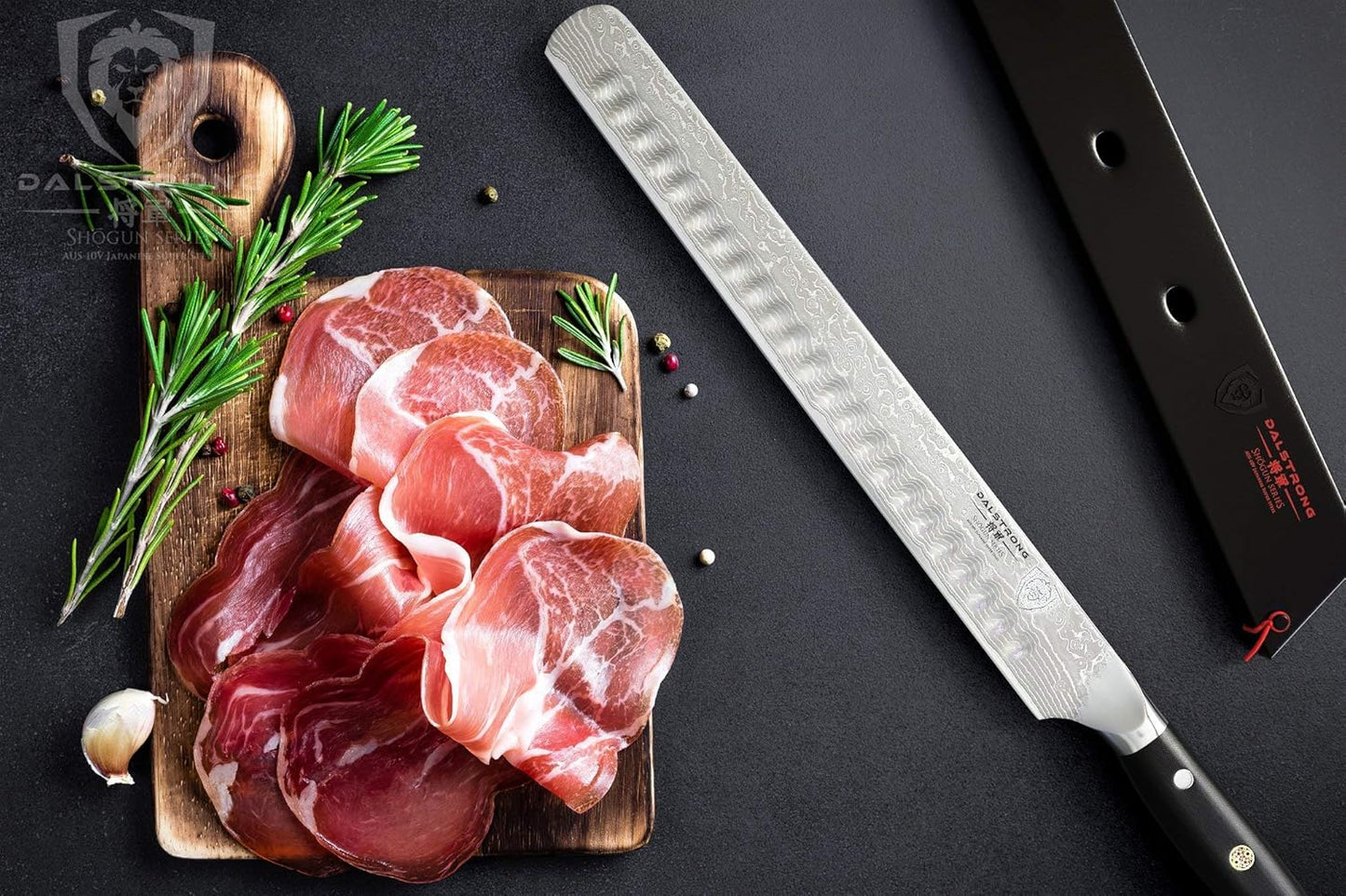 Dalstrong Shogun Series 12" Slicing & Carving Knife - Granton Edge Bundled with the Shogun Series 6" Boning Knife Gift Set- Japanese AUS-10V - BBQ Knife Bundle