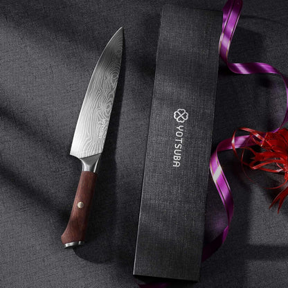 YOTSUBA Carving Knife and Fork Set, Meat Cutting Knife, Razor-Sharp German Stainless Steel Knives Fork Set with Ergonomic Wood Handle, Slicing Knives for Meats, BBQ & Vegetables