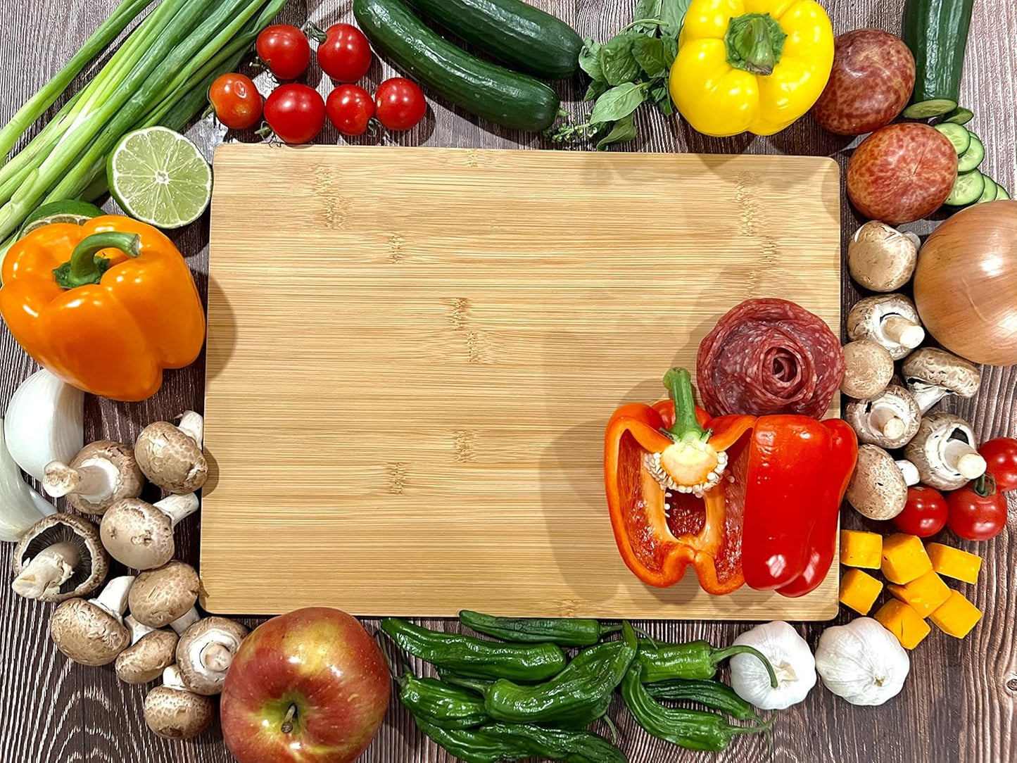 Set of 12, Bulk Wholesale Bamboo Cutting Boards – 15"x11" Large Blank Wood Charcuterie Trays, Grazing Platters for Home Decor, Party Use, Engraving Gifts, Epoxy Resin Art, or Rustic Wall Display