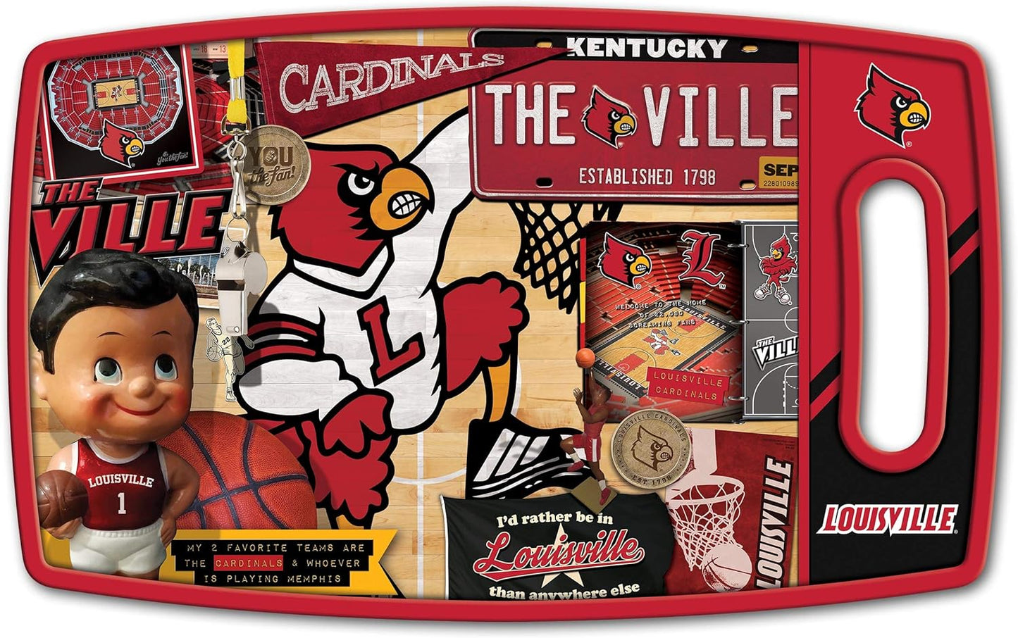 YouTheFan NCAA Retro Series Cutting Board - Colors B