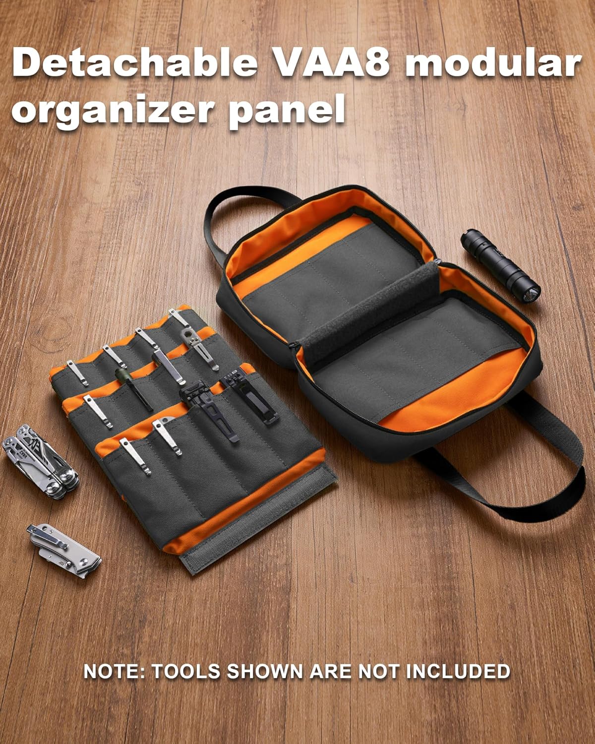 VIPERADE VE40 Knife Display Case with 40 Slots, Folding Knives Storage Holder, Knife Collection Carrier Bag for Folding Knives Flashlights Multitools