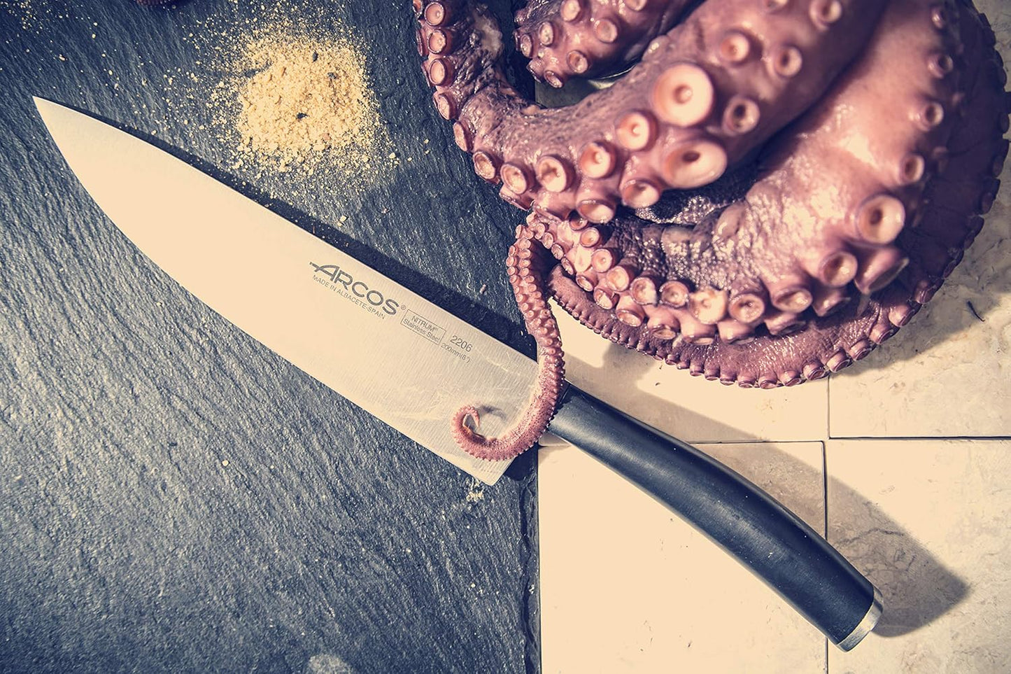 Arcos Paring knife 4 inches Nitrum Stainless Steel.Paring Knife for Peeling Fruits and Vegetables. Ergonomic Polypropylene Black Handle. Series Tango