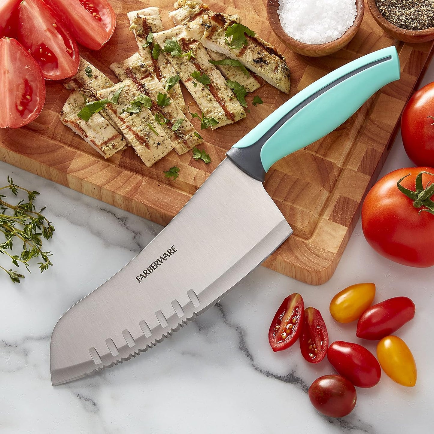 Farberware Precise Slice Utility Knife Set, 3 Piece, Multicolor