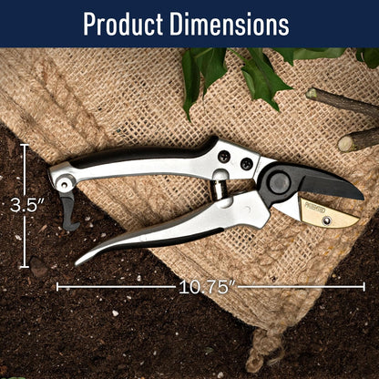 Pruning Shears - Garden Scissors Florist Snips - 2.5” Blades - Flower Scissors for Cutting Fresh Flowers, Trimming, or Harvesting Herbs or Fruit - Pruners for Gardening Tools by Kings County Tools