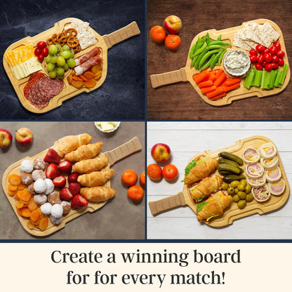 Totally Bamboo Flip, Serve & Store Charcuterie Board with Lid, Reversible Bamboo Cutting Board and Portable Cheese Tray with Compartments, Locking Travel Cover, 15.5 x 11.5 Inches