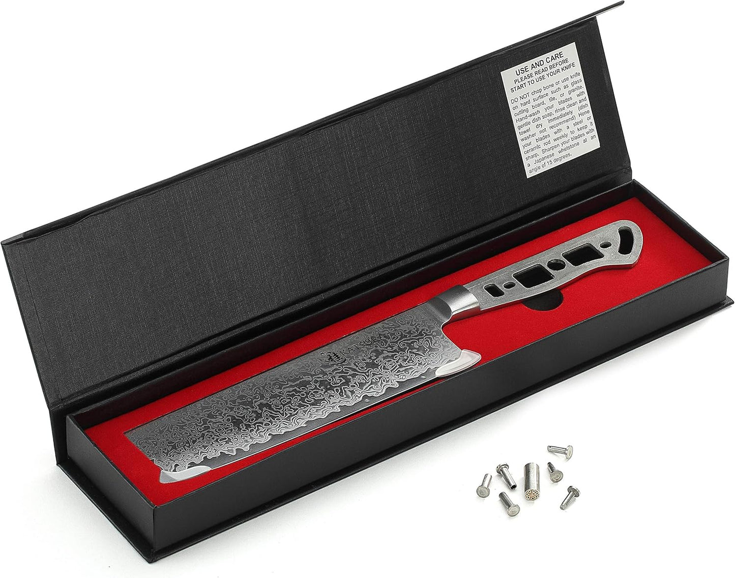 KATSURA Woodworking Project Kit – Gyuto Chef Knife Blank – 8 Inch – 45mm Wide Blade – Japanese Premium AUS 10, 67 Layers Damascus Steel