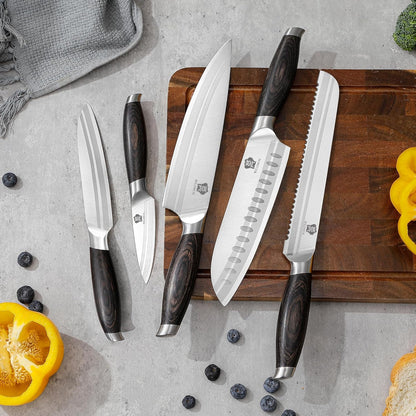 WILDMOK Meat Cleaver Knife 7.8 Inch, Ultra Sharp Chinese Chef's Knives - Kitchen Chopping Knife, German Steel & Ergonomic Handle for Meat Cutting Vegetable Slicing