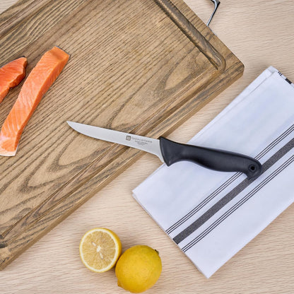 Restaurantware Sensei Back of the Haus - 8-inch Offset Bread Knife - Professional Chef's Kitchen Knife - Durable German Steel - Stain Resistant - With HACCP Coding For Food and Allergen Safety