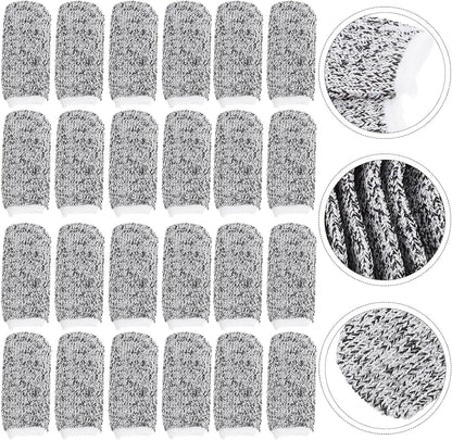 Alipis 60pcs Cut-Resistant Finger Sleeve Protectors, Breathable Nylon Finger Caps with Fingertip Guard for Kitchen Cutting and DIY Work Safety
