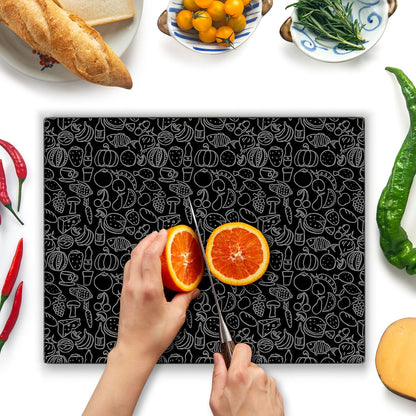Kitchenville Glass Cutting Board 20”x16”: Tempered Glass Kitchen Counter Protector - Durable- Scratch-Resistant, Heat-Proof - Clear Design