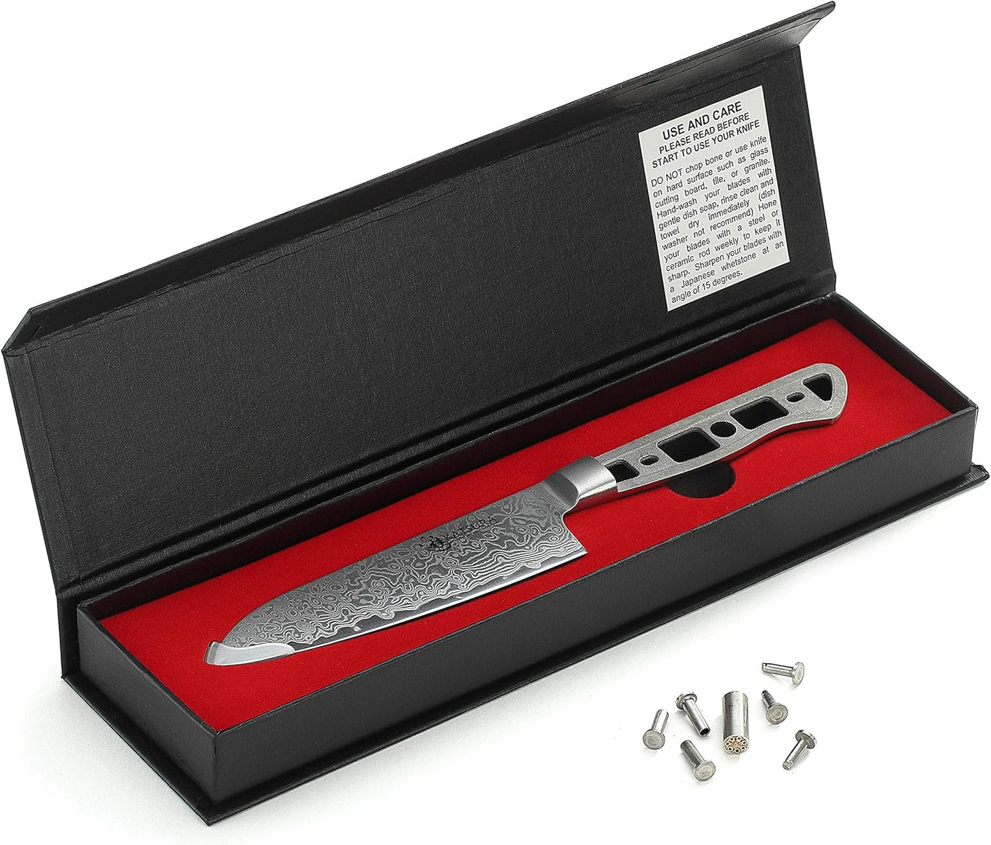 KATSURA Woodworking Project Kit – Gyuto Chef Knife Blank – 8 Inch – 45mm Wide Blade – Japanese Premium AUS 10, 67 Layers Damascus Steel