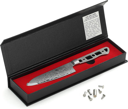 KATSURA Woodworking Project Kit – Gyuto Chef Knife Blank – 8 Inch – 45mm Wide Blade – Japanese Premium AUS 10, 67 Layers Damascus Steel