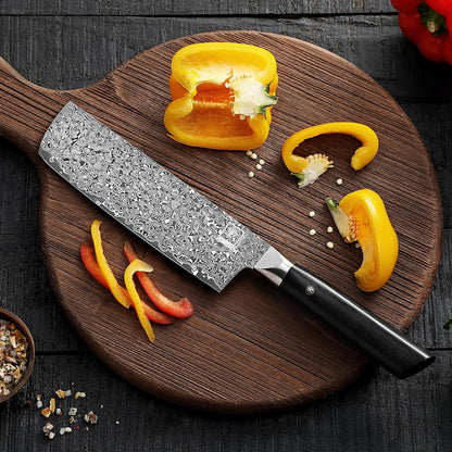 zayiko Limited Edition Copper Damascus Chef’s Knife – 8.3" Kiritsuke Blade | Damascus Steel with VG10 Core & Copper Texture | Maple Wood Handle | Professional Kitchen Knife in Gift Box
