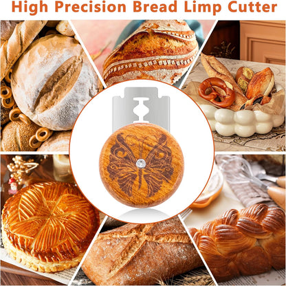 UFO Bread Lame Cutter for Homemade Sourdough,Bread Scorer Tool for Sourdough with 5 Blades and Storage Cover,Slashing Tool Bread Cutting Knife for Artisan Bread and Baguette Makers,Circle