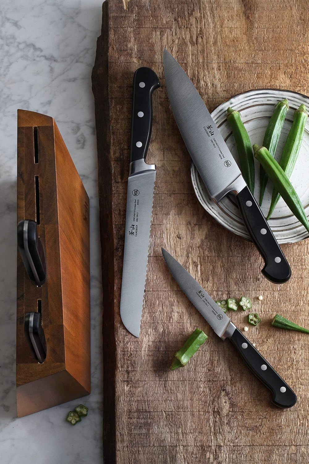 Cangshan V2 Series 59908 6-Piece German Steel Forged Knife Block Set