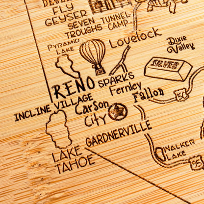 Totally Bamboo A Slice of Life New Jersey State Serving and Cutting Board, 11" x 8.75" - Colors B