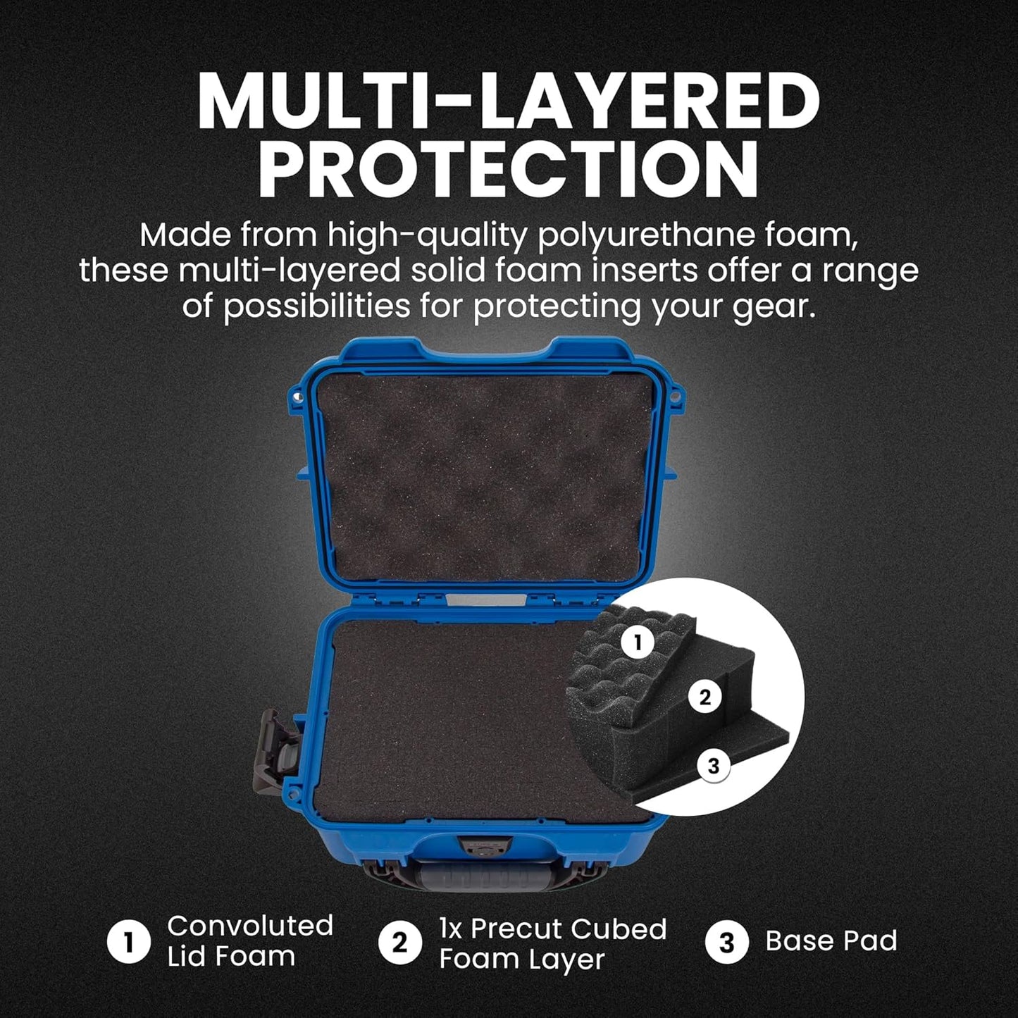 NANUK 904 Hard Case with Foam – IP67 Waterproof Protective Case for Camera, Drone & Gear – Impact-Resistant & Dustproof – Perfect for Travel 10.2" x 7.9" x 4.5" – Yellow