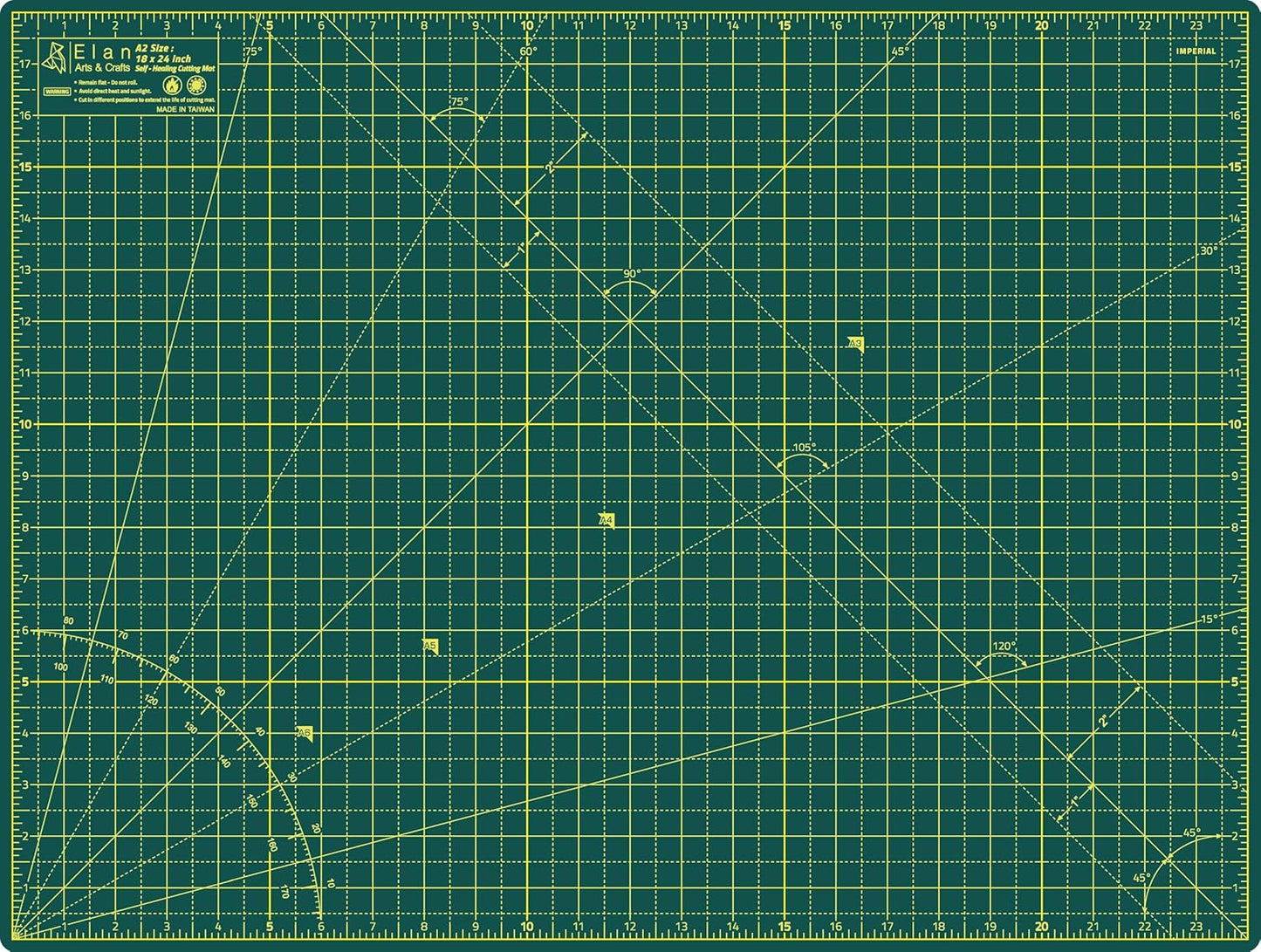 Elan Cutting Mat A4 Green, Self Healing Cutting Mat 9x12 Inch, 5-Ply Craft Board Green, Hobby Board for Crafts 9x12 Inch