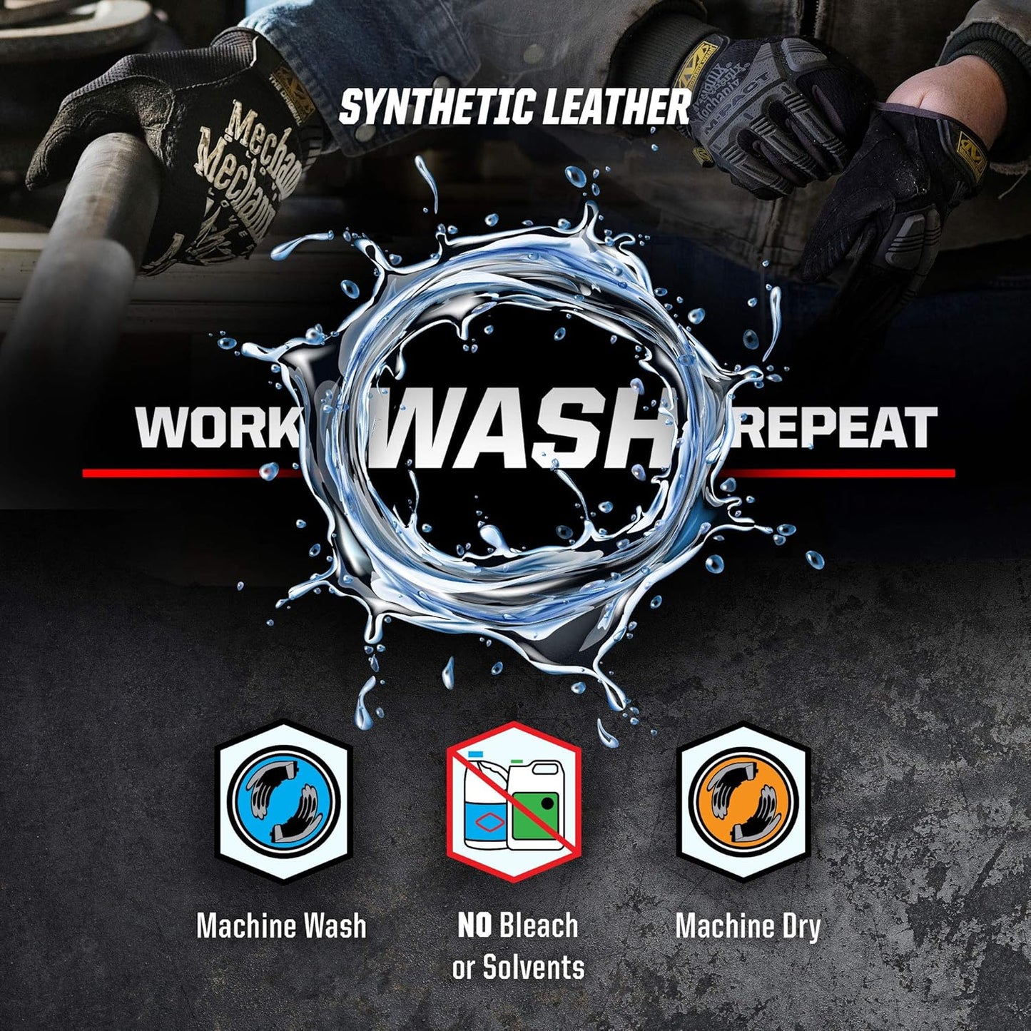Mechanix Wear: FastFit Work Glove with Elastic Cuff for Secure Fit, Performance Gloves for Multi-purpose Use