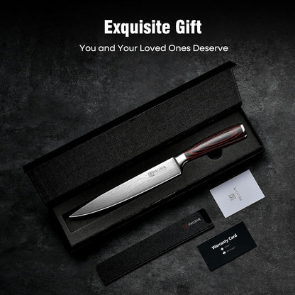PAUDIN Chef Knife, 10 Inch Meat Knife, Ultra Sharp Brisket Slicing Knives, High Carbon Stainless Steel Kitchen Knife with Ergonomic Handle for BBQ, Roast, Meats and Vegetables