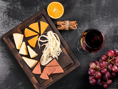 Straga Handmade Reversible End Grain Mahogany Heavy-Duty Chopping Block with Non-Slip Feet, Deep Juice Groove, Built-in Handles - Ideal for Cutting Meat, Cheese, Vegetables (12" x 9", Mahogany)