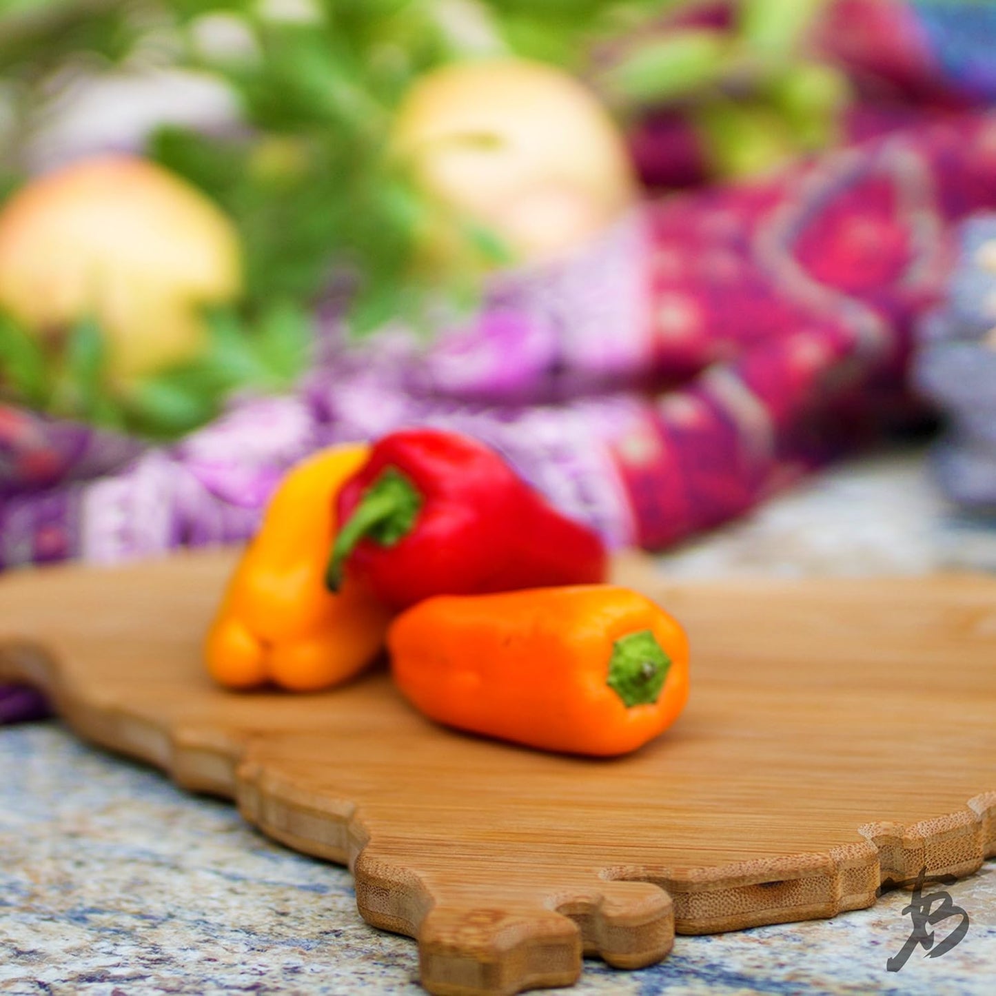 Totally Bamboo Oklahoma State Shaped Bamboo Serving and Cutting Board