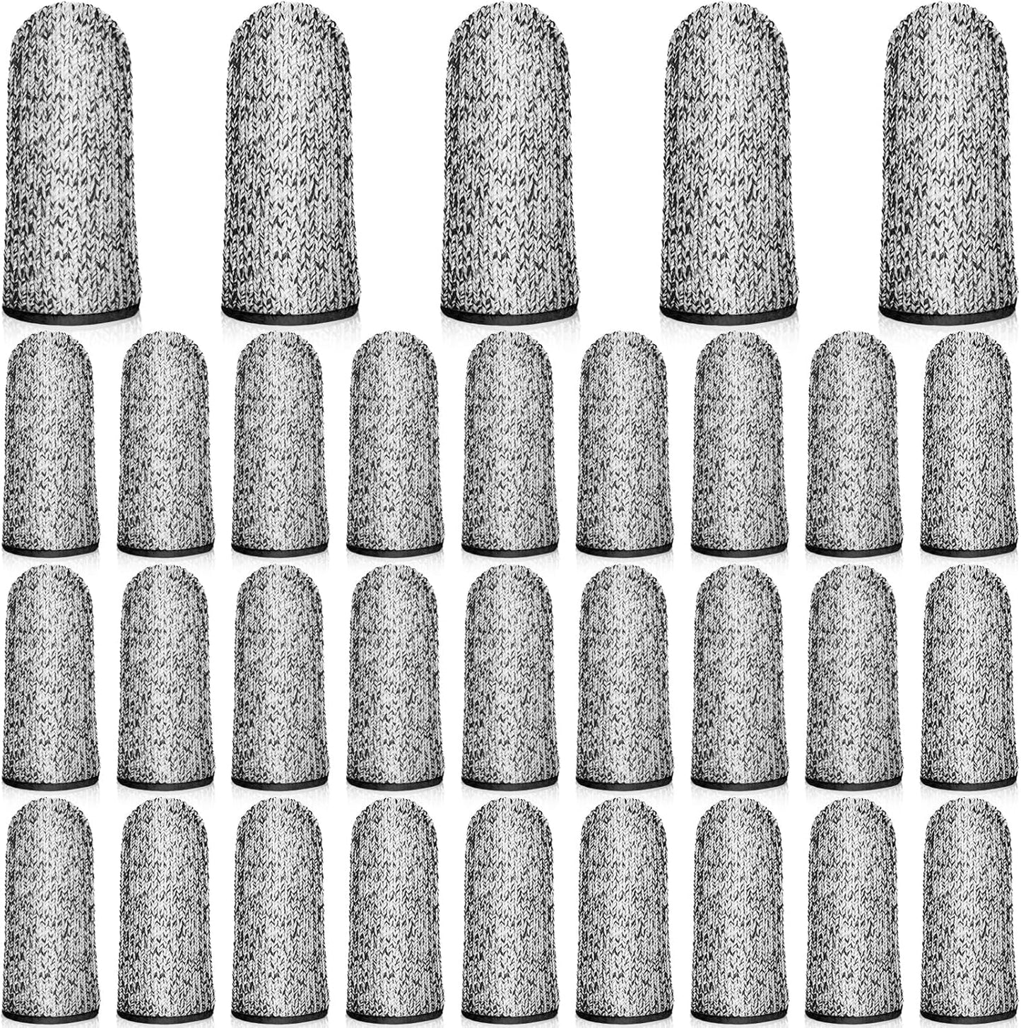 COMNICO Cut Resistant Finger Cots Protector Breathable Finger Sleeve Protectors Reusable Fingers Guards Covers Fingers Thumb Protector Gloves for Kitchen Garden Sculpture Work 32 PCS