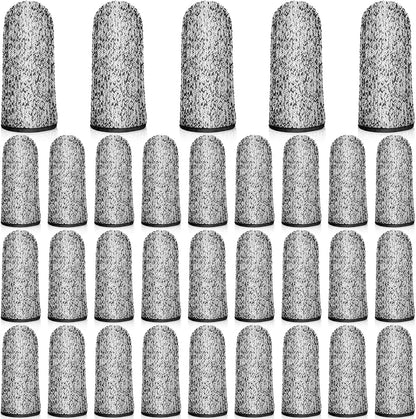 COMNICO Cut Resistant Finger Cots Protector Breathable Finger Sleeve Protectors Reusable Fingers Guards Covers Fingers Thumb Protector Gloves for Kitchen Garden Sculpture Work 32 PCS