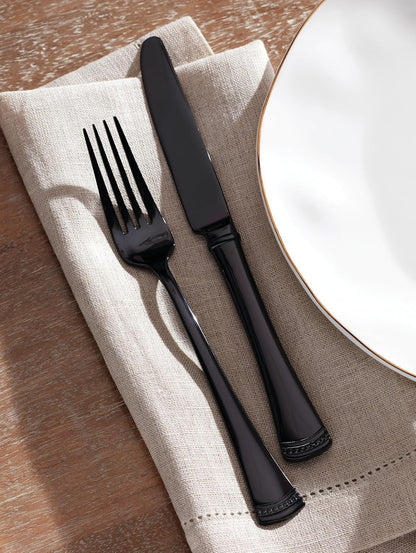 Lenox Silverware Set, Portola 12-Piece Steak Knife Flatware Set, Service For 12, Made Of 18/10 Stainless Steel, Dishwasher Safe, Home And Kitchen Utensils, Knives, Cutlery (Silver, 12 Piece)