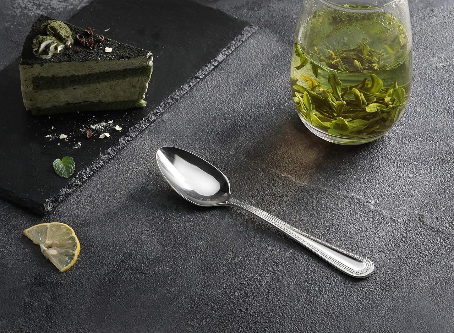 New Star Foodservice 58505 Bead Pattern 18/0 Stainless Steel, Oyster Fork 6-Inch Set of 12