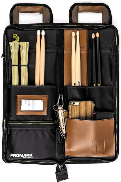 ProMark Drum Stick Bag - Transport Deluxe Drumstick Holder - Drum Sticks Holder Made from Weatherproof Ballistic Nylon and Synthetic Leather - Drumstick Bag Mounts to Tom Drum