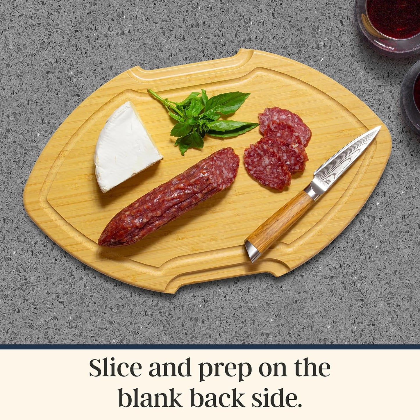 Totally Bamboo Flip, Serve & Store Charcuterie Board with Lid, Reversible Bamboo Cutting Board and Portable Cheese Tray with Compartments, Locking Travel Cover, 15.5 x 11.5 Inches